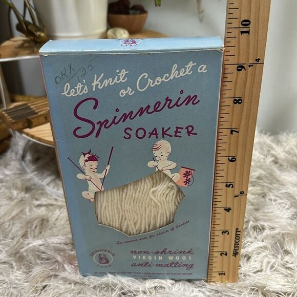 Vintage Spinnerin Soaker Knit Or Crochet Kit To Create A Wool Diaper Cover - Picture 14 of 17
